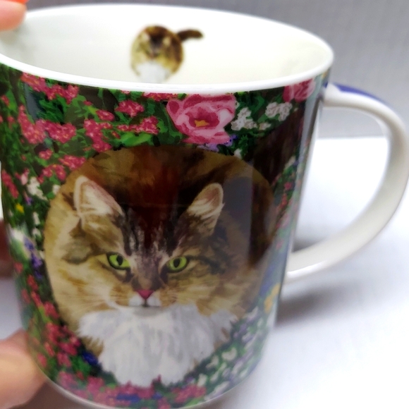 New Cat Mug in Gift Box Tasse Garden Cat - Picture 1 of 12